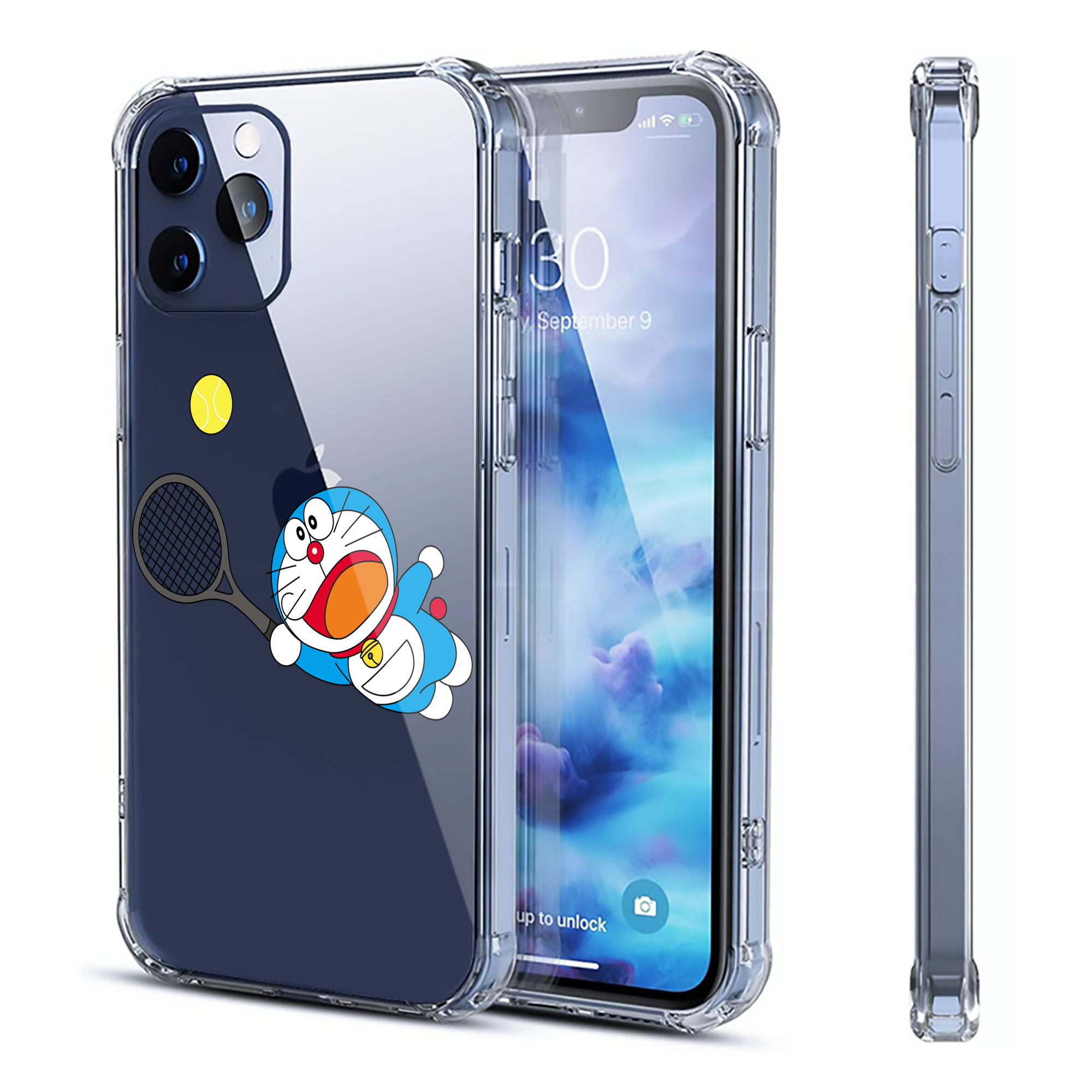 （画像用） ドラえもん Doraemon 【iPhone 12シリーズ対応】透明スマホケース（クリアソフトケース）